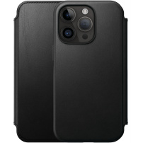 Nomad Leather Folio flip cover borító MagSafe -vel - iPhone 14 Pro - fekete