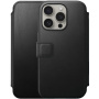 Nomad Modern Leather Folio flip cover tok MagSafe-vel - iPhone 15 Pro - fekete