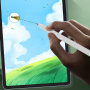 Átlátszó tartalék hegy Apple Pencil 1 / 2 / USB-C / Pro számára - lila