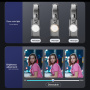 CYKE L18S Bluetooth selfie bot tripoddal, Gimbal stabilizátorral és világítással iPhone-hoz - fekete