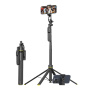 CYKE TT18 panorámás Bluetooth szelfibot tripoddal iPhone-hoz - fekete