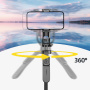 CYKE TT18 panorámás Bluetooth szelfibot tripoddal iPhone-hoz - fekete
