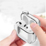 Átlátszó tok rögzítővel és karabinerrel AirPods Pro-hoz - lila