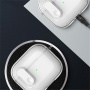 Átlátszó tok rögzítővel és karabinerrel AirPods Pro-hoz - lila