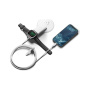 Nomad Universal 2v1 univerzális fonott töltő Kábel - USB-C mágneses koronghoz / USB-C - 1,5 m - fehér