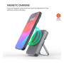 FIXED MagZen 5 vezeték nélküli MagSafe powerbank Apple Watch töltéssel, állvánnyal és USB-C porttal - 5 000 mAh - szürke