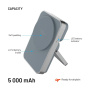 FIXED MagZen 5 vezeték nélküli MagSafe powerbank Apple Watch töltéssel, állvánnyal és USB-C porttal - 5 000 mAh - szürke