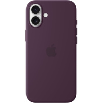Eredeti Apple szilikon borítás MagSafe-el* iPhone 16 Plus-hoz - szilva