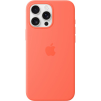 Eredeti Apple szilikon tok, MagSafe, iPhone 16 Pro Max - mandarin