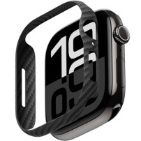 Pitaka Air Case karbonszálas tok Apple Watch 42mm-hez (Series 10 / 11) - sötétszürke