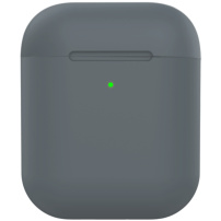 Matt szilikon borító AirPods 1 / 2 - sötétszürke