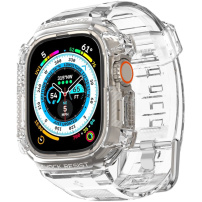 Spigen Rugged Armor Pro szuperstrapabíró tok szíjjal Apple Ultra 49 mm-es óra - átlátszó