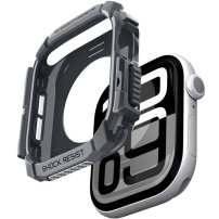 Spigen Rugged Armor szuper tartós tok Apple Watch 46mm-hez - sötétszürke