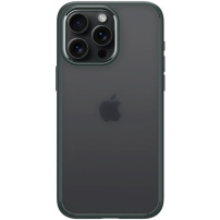 Spigen Ultra Hybrid Matte átlátszó matt tok - iPhone 15 Pro Max - sötétzöld