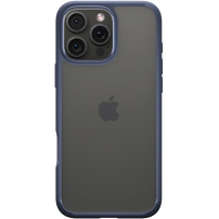 Spigen Ultra Hybrid átlátszó tok színes kerettel iPhone 16 Pro - sötétkék