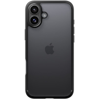 Spigen Ultra Hybrid matt átlátszó tok színes kerettel iPhone 16-hoz - fekete
