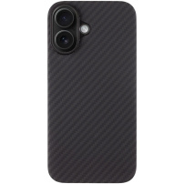 Tactical Aramid tok szénszálas mintával és MagSafe-szel iPhone 16 Plus készülékhez - sötétszürke