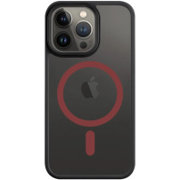 Tactical Hyperstealth 2.0 átlátszó burkolat MagSafe-el* iPhone 13 Pro készülékhez - fekete piros