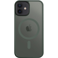 Tactical Hyperstealth átlátszó tok MagSafe-el iPhone 12 / 12 Pro készülékekhez - olivazöld