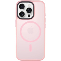 Tactical Hyperstealth átlátszó burkolat MagSafe-el* iPhone 16 Pro készülékhez - rózsaszín