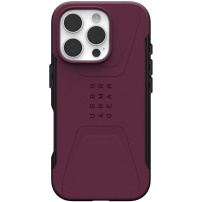 UAG Polgári robusztus borító MagSafe-el* iPhone 16 Pro készülékhez - Burgundy