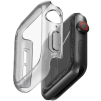 UNIQ Garde Hybrid tok kijelzővédelemmel Apple Watch 46mm-hez - füstszínű