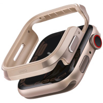 UNIQ Valencia fém tok Apple órához, 46 mm - rózsaszín arany