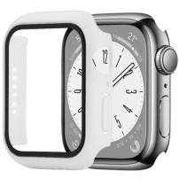 Enkay védőtok edzett üveggel - Apple Watch 45mm - fehér