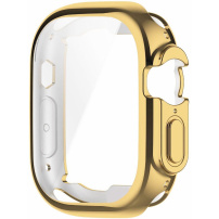 ENKAY puha műanyag tok képernyővédő fóliával Apple Ultra 49mm karóra - arany