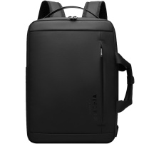 WEPOWER W-1331 2 az 1-ben hátizsák és táska külső USB porttal iPad / MacBook 16"-ig - fekete