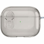 Átlátszó tok záródással és karabinerrel AirPods Pro-hoz - szürke