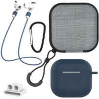 Praktikus 5in1 szett AirPods 4 / 5 - sötétkék