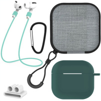 Praktikus 5 az 1-ben készlet AirPods 4 / 5 - petrolkék