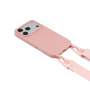 Matt tok állítható pánttal iPhone 17 Pro-hoz - antik rózsaszín