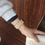 Velúr mágneses szíj Apple Watch Ultra 49mm / 46mm / 45mm / 44mm / 42mm - bézs