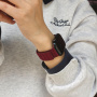Velúr mágneses szíj Apple Watch Ultra 49mm / 46mm / 45mm / 44mm / 42mm - borvörös