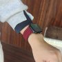 Velúr mágneses szíj Apple Watch Ultra 49mm / 46mm / 45mm / 44mm / 42mm - borvörös