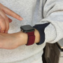 Velúr mágneses szíj Apple Watch Ultra 49mm / 46mm / 45mm / 44mm / 42mm - borvörös