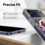 Átlátszó csillámos, virágmintás MagSafe tok iPhone 16 Pro készülékhez - rózsaszín