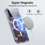 Átlátszó csillogó tok masni mintával és MagSafe funkcióval iPhone 16 Pro készülékhez - rózsaszín