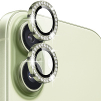 NORTHJO kövekkel díszített edzett üveg a hátsó kamera lencséinek védelmére iPhone 17 - zöld