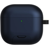 Tok kihajtható állvánnyal és karabinerrel AirPods 4 / 5 - sötétkék