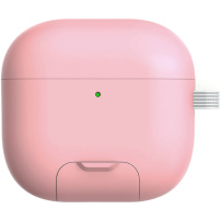 Tok kihajtható állvánnyal és karabinerrel AirPods 4 / 5-höz - rózsaszín