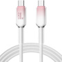 ENKAY Ice Clear fonott töltő- és adatkábel - USB-C - USB-C - 1 m - fehér