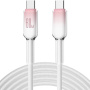 ENKAY Ice Clear fonott töltő- és adatkábel - USB-C - USB-C - 2 m - fehér