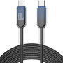 ENKAY Ice Clear fonott töltő- és adatkábel - USB-C - USB-C - 2 m - fekete