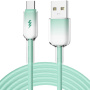 ENKAY Ice Clear font töltő- és adatkábel - USB-A - USB-C - 2 m - menta