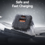 USAMS CC263 GaN mini gyorstöltő adapter USB-C / USB-A portokkal - 30W - fehér