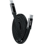 WEKOME WDC-C20 mágneses fonott töltő- és adatkábel - USB-C - USB-C - 1 m - fekete
