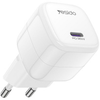 Yesido YC103 GaN mini gyorstöltő adapter USB-C porttal - 35W - fehér